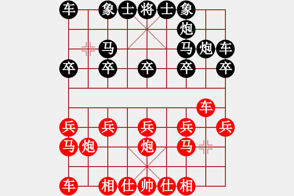 象棋棋譜圖片：葬心紅勝能屈能伸9692【中炮巡河車對屏風(fēng)馬 紅進(jìn)左馬】 - 步數(shù)：10 