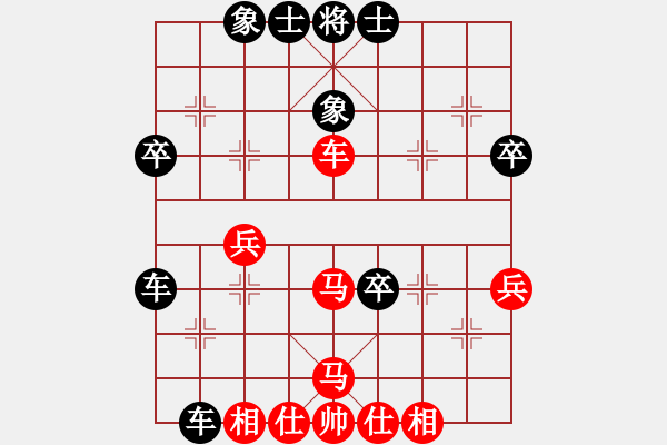 象棋棋谱图片：甘肃田守龙对田守龙 - 步数：40 