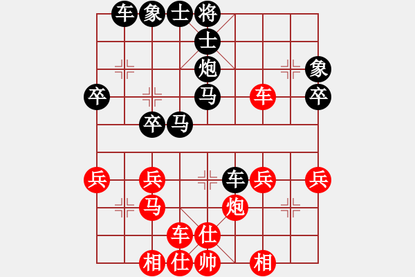 象棋棋譜圖片：喜歡和軟件作弊對弈[紅] -VS- wo[黑] - 步數(shù)：30 