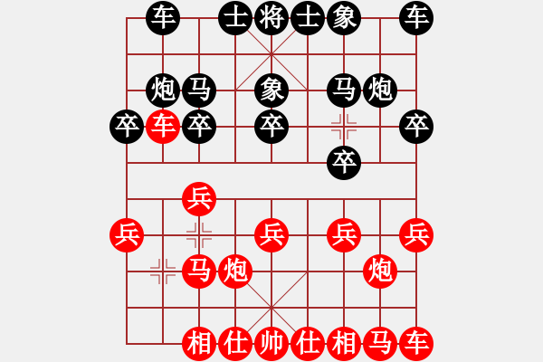 象棋棋譜圖片：扎東(5段)-和-長白野狼(1段) - 步數：10 