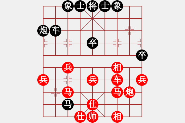 象棋棋譜圖片：扎東(5段)-和-長白野狼(1段) - 步數：40 