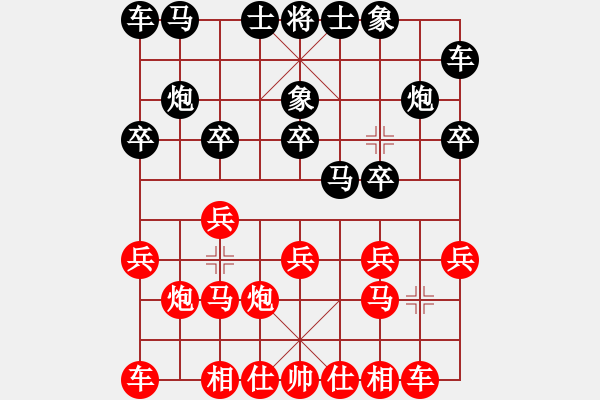 象棋棋譜圖片：ooxxooxx(5星)-和-qichu(5星) - 步數(shù)：10 