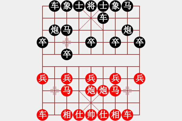 象棋棋譜圖片：frdaj(1段)-勝-初學者之一(4段) - 步數(shù)：10 