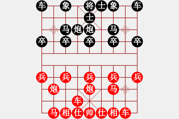 象棋棋譜圖片：bbboy002[紅] -VS- 王中王 [黑] - 步數(shù)：10 