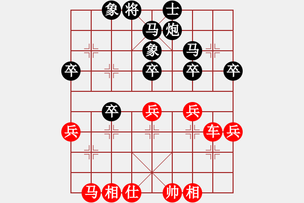 象棋棋譜圖片：2023.5.26.1先和邊馬五六炮進三兵對反宮馬 - 步數(shù)：40 