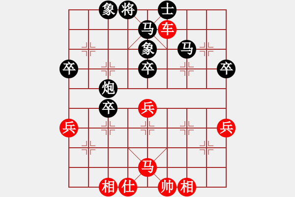 象棋棋譜圖片：2023.5.26.1先和邊馬五六炮進三兵對反宮馬 - 步數(shù)：50 