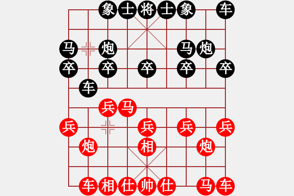 象棋棋譜圖片：34仙人指路對卒底炮 - 步數(shù)：10 