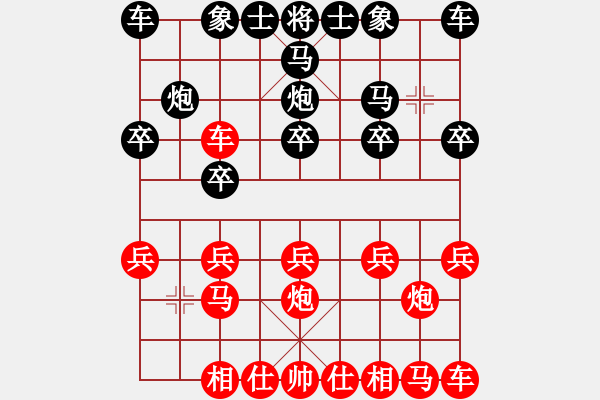 象棋棋譜圖片：天天象棋力評測夜空業(yè)7-1先負(fù)太守棋狂 - 步數(shù)：10 