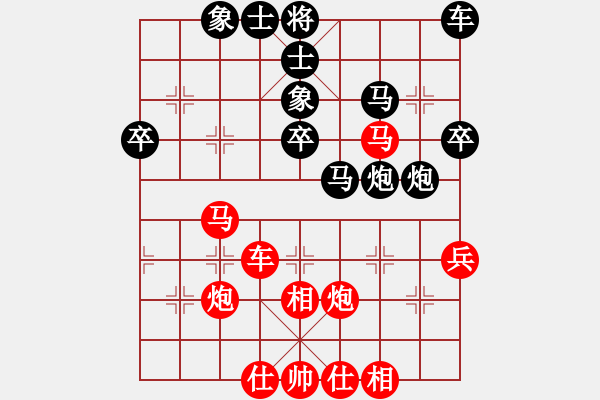 象棋棋譜圖片：tuannhi(3段)-勝-緣來彌勒(6段) - 步數(shù)：40 