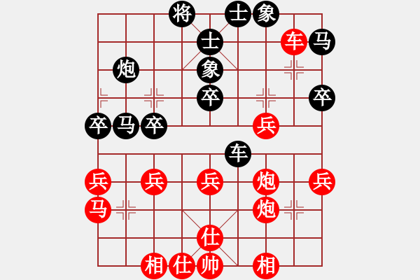 象棋棋譜圖片：中炮三兵對屏風(fēng)馬卒林車分析 - 步數(shù)：40 