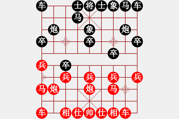 象棋棋譜圖片：11669局 A08-邊兵局-小蟲引擎24層 紅先勝 天天AI選手 - 步數(shù)：10 