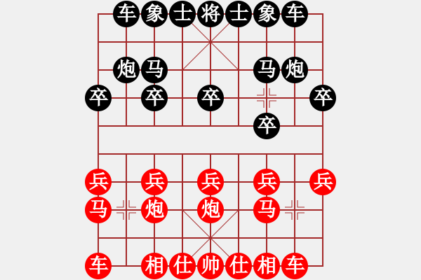 象棋棋譜圖片：經(jīng)常輸棋(4段)-負(fù)-國(guó)家領(lǐng)導(dǎo)(5段)五七炮對(duì)屏風(fēng)馬進(jìn)７卒 紅左直車對(duì)黑右直車左炮過(guò)河 - 步數(shù)：10 