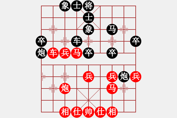 象棋棋譜圖片：經(jīng)常輸棋(4段)-負(fù)-國(guó)家領(lǐng)導(dǎo)(5段)五七炮對(duì)屏風(fēng)馬進(jìn)７卒 紅左直車對(duì)黑右直車左炮過(guò)河 - 步數(shù)：40 