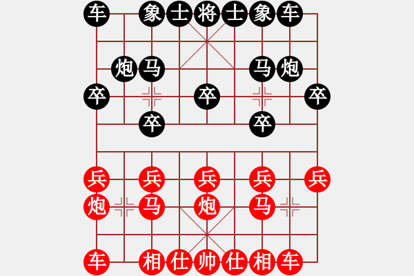 象棋棋譜圖片：dejbgyxbbf起馬中炮對(duì)雙挺 - 步數(shù)：10 