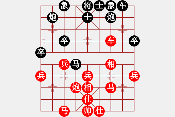 象棋棋譜圖片：梁山奇兵(9段)-和-浙江二臺(tái)(日帥) 過宮炮局 對(duì)其他 - 步數(shù)：40 