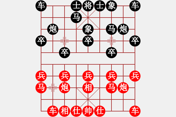象棋棋谱图片：胡俊伟 先和 曹岩磊 - 步数：10 