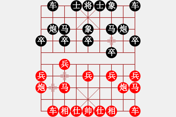 象棋棋谱图片：广东碧桂园 许银川 和 黑龙江长生 刘京 - 步数：10 