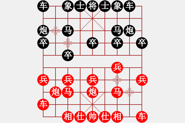 象棋棋谱图片：金海英 先和 刘欢 - 步数：10 