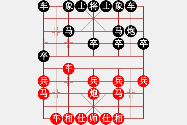 象棋棋譜圖片：九級車震(8段) 勝 旋風(fēng)第一(8段) - 步數(shù)：20 