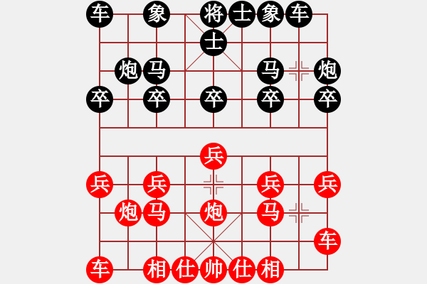 象棋棋譜圖片：彩霸周小平(3段)-勝-網(wǎng)上無(wú)敵(日帥)中炮右橫車對(duì)屏風(fēng)馬 紅邊炮 - 步數(shù)：10 