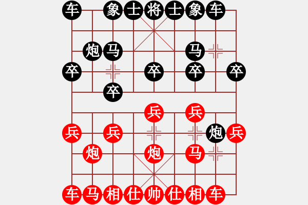 象棋棋譜圖片：攻擊的藝術(月將)-和-綠島棋劍(6段) - 步數(shù)：10 