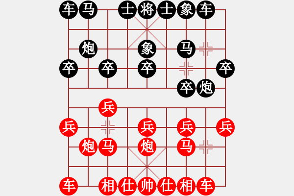 象棋棋谱图片：1--12---邓慧君 胜 吴彩芳---卒7进1---炮8进2---马八进七 - 步数：10 