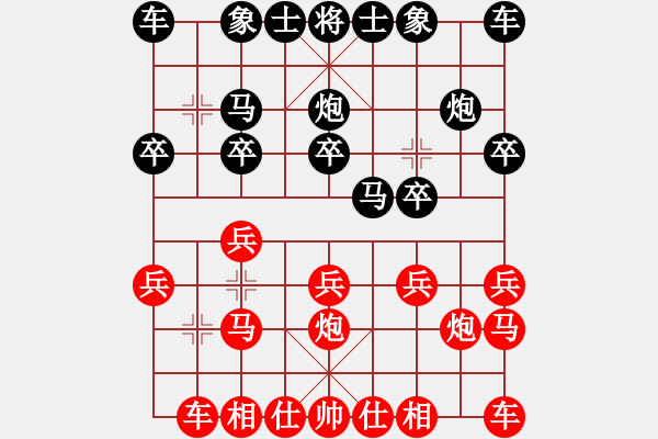 象棋棋谱图片：张彬 先和 管志年 - 步数：10 