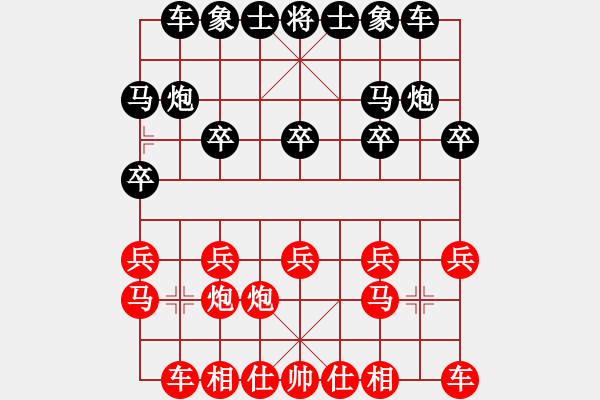 象棋棋谱图片：yongkang1234[红] -VS- 品棋强[黑] - 步数：10 