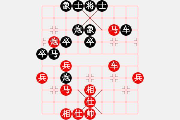 象棋棋谱图片：第23轮 3-1 杭州 赵金成 红先和 上海 谢靖 - 步数：40 