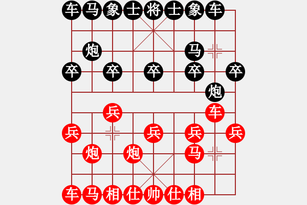 象棋棋譜圖片：2008年3月1日第一屆防軟擂臺第5局 旋風(fēng)六號[紅] -VS- 富貴張[黑] - 步數(shù)：10 