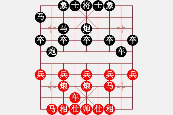 象棋棋譜圖片：牡羊座穆斯(8段)-勝-智多星(9級(jí)) - 步數(shù)：20 