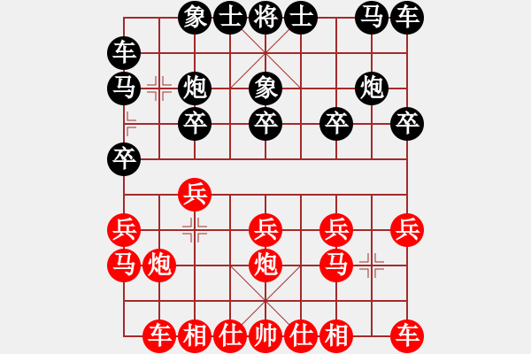 象棋棋譜圖片：727局 E16- 仙人指路轉(zhuǎn)左中炮對卒底炮飛右象 互進(jìn)邊馬-魯肅(2000) 先負(fù) 小蟲引擎23 - 步數(shù)：10 