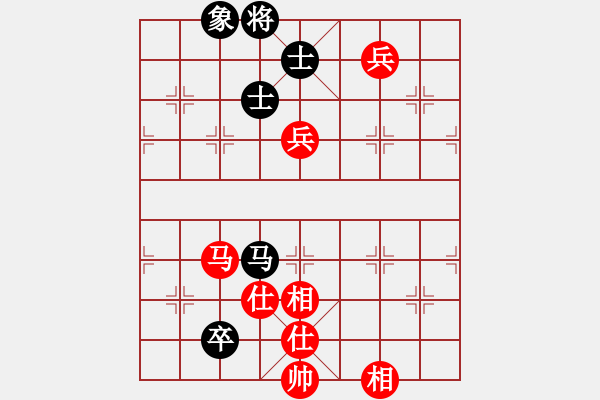 象棋棋譜圖片：五七炮進(jìn)三兵系列黑馬2進(jìn)1（均勢(shì)） - 步數(shù)：110 