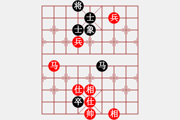 象棋棋譜圖片：五七炮進(jìn)三兵系列黑馬2進(jìn)1（均勢(shì)） - 步數(shù)：120 