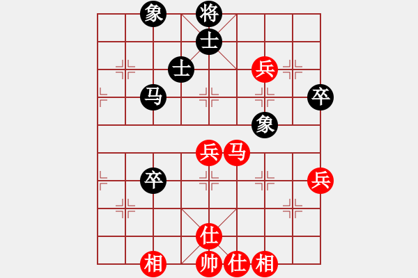 象棋棋譜圖片：五七炮進(jìn)三兵系列黑馬2進(jìn)1（均勢(shì)） - 步數(shù)：70 