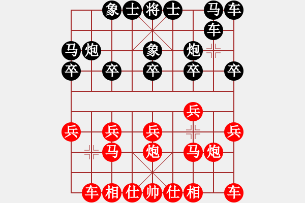 象棋棋譜圖片：程昆仙人指路對洪城卒底炮 - 步數(shù)：10 