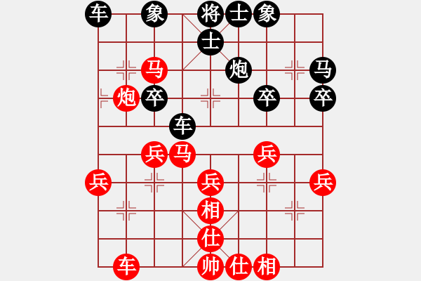 象棋棋譜圖片：葬心紅勝szcell168【中炮對(duì)單提馬】 - 步數(shù)：40 