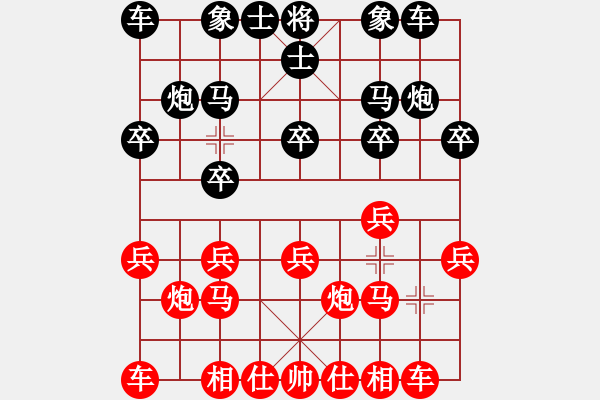 象棋棋谱图片：山鸡(2级)-胜-llllllyyy(5级) - 步数：10 