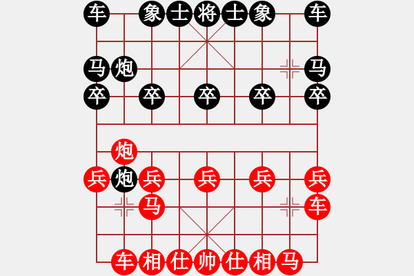 象棋棋譜圖片：敢死炮布局27 - 步數(shù)：10 