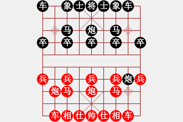象棋棋谱图片：吴安勤(1段)-负-youxinren(2段) - 步数：10 