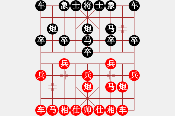 象棋棋譜圖片：★龍口浪子★[紅] -VS- 石濟(jì)生[黑](1) - 步數(shù)：10 