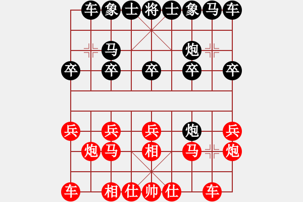 象棋棋譜圖片：377局 A40- 起馬局-BugChess19-04-09 x64 NO SSE4-2(19層) - 步數(shù)：10 