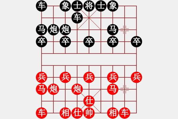象棋棋谱图片：越南 阮黄燕 和 中国 刘欢 - 步数：10 