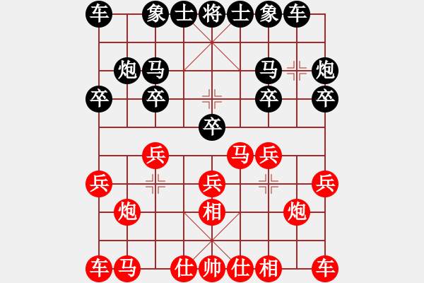 象棋棋譜圖片：70局 A10- 飛相局-BugChess19-04-09 x64 NO SSE4-2(業(yè)余) ( - 步數(shù)：10 