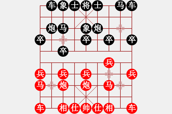 象棋棋谱图片：胡荣华     先和 王跃飞     - 步数：10 