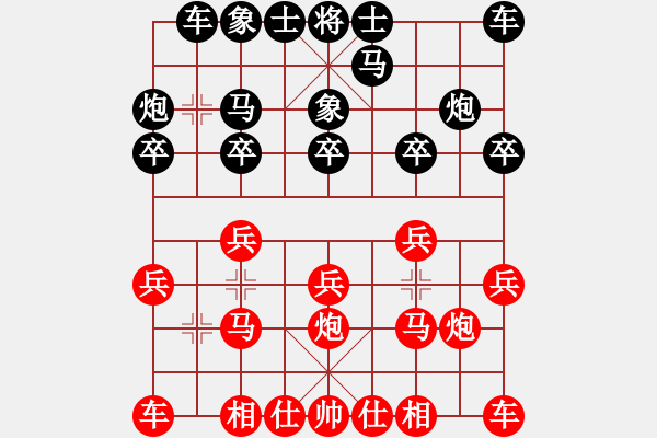 象棋棋譜圖片：葛紅儒[業(yè)9-3] 先勝 朱紹水[業(yè)9-3]  - 步數(shù)：10 