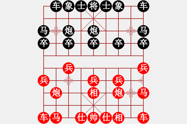 象棋棋譜圖片：西白虎(9段)-和-棋魂冰妹妹(6段) - 步數(shù)：10 