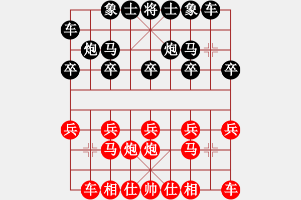 象棋棋譜圖片：當(dāng)頭炮五六炮緩開車對反宮馬.pgn - 步數(shù)：10 