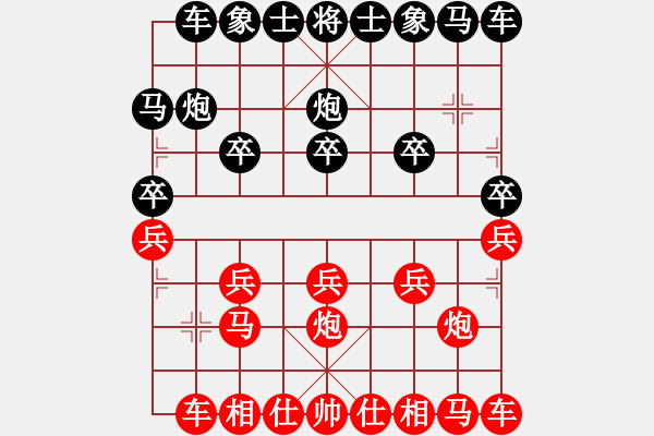 象棋棋譜圖片：中象聯(lián)盟擂臺(tái)賽：【中】淚痕雨夢(mèng)[紅] -VS- 【中】流水歲月[黑] - 步數(shù)：10 