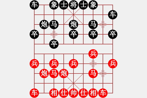象棋棋谱图片：沁诗妹妹(4段)-胜-渔樵居士(6段) - 步数：10 